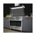GQA90TBLED Glem 90cm Square Profile Off Board Canopy Rangehood with Shadow Proof Lighting